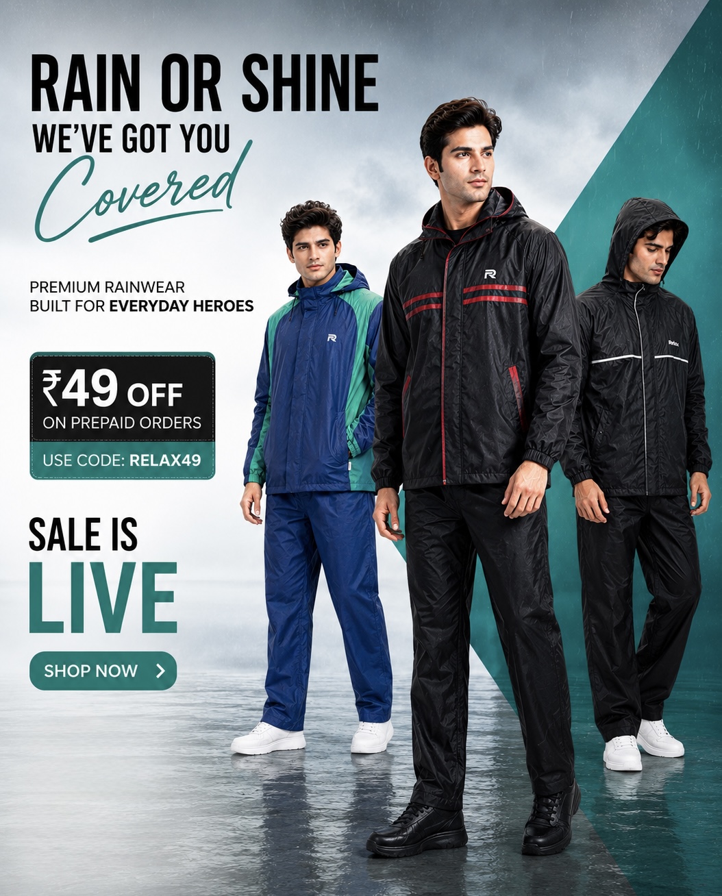 Rain or Shine — Relax Rainwear Premium Raincoats Sale