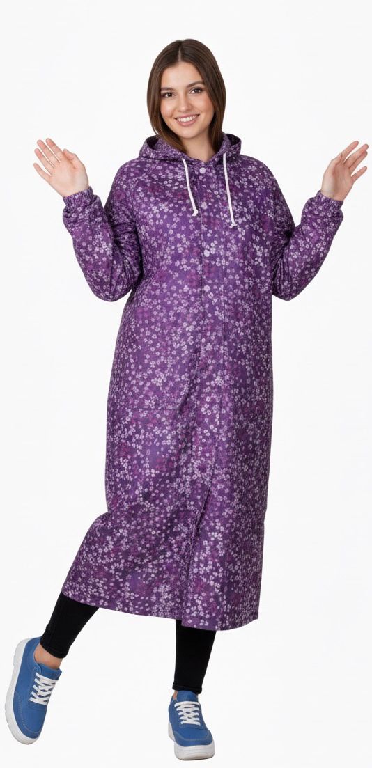 Ladies Purple Blossom Raincoat